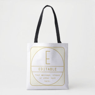 Bolso De Tela Plantilla de diseño retro-moderno editable Gold &