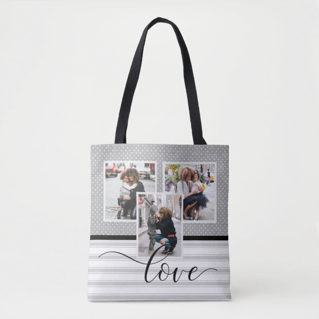 Bolso De Tela Plantilla de foto personalizada "Amor" (Anverso)