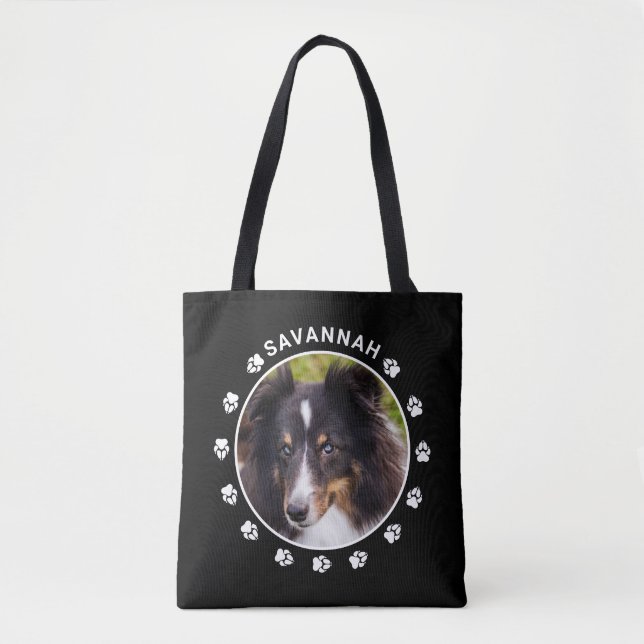 Bolso De Tela Plantilla de fotografía de Mascota personalizado c (Anverso)