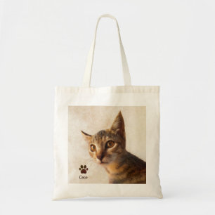 Bolso De Tela Plantilla de fotografía de perro de gato de person