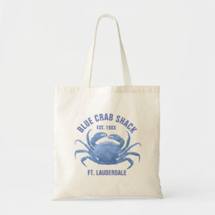 Bolso De Tela Plantilla de Ilustracion de cangrejo azul lindo