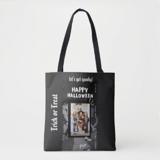 Bolso De Tela Plantilla de invitación para fiesta de Halloween p