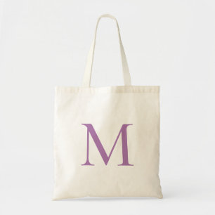 Bolso De Tela Plantilla de moda Letra inicial Monograma Lavanda