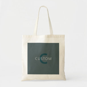 Bolso De Tela Plantilla de monograma de Personalizable elegante