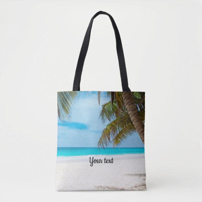 Bolso De Tela PLANTILLA DE Paraíso Tropical (Anverso)
