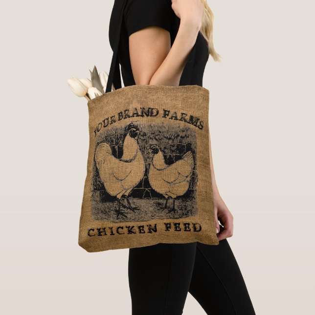 Bolso De Tela Plantilla de saco de alimentación de pollo de Burl (Detalle)