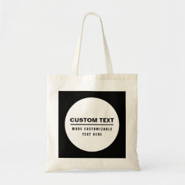 Bolso De Tela Plantilla de texto de Personalizable simple negrit
