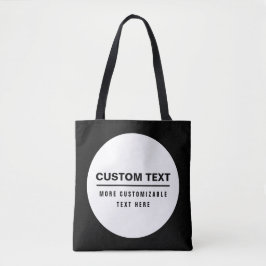 Bolso De Tela Plantilla de texto personalizable simple y negrita