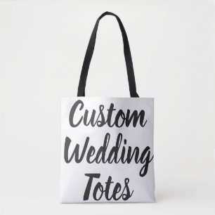 Bolso De Tela Plantilla en blanco del Tote del Boda de impresión