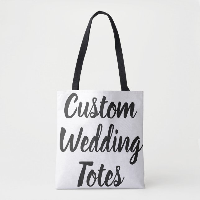 Bolso De Tela Plantilla en blanco del Tote del Boda de impresión (Anverso)