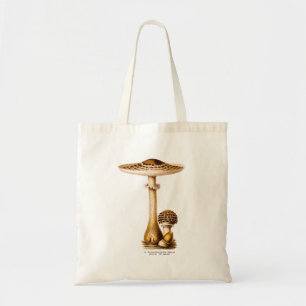 Bolso De Tela Plantilla manchada seta de las setas de los 1800s
