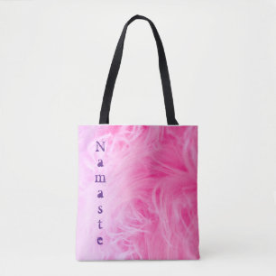 Bolso De Tela Plantilla moderna de nombres morados rosados y bri