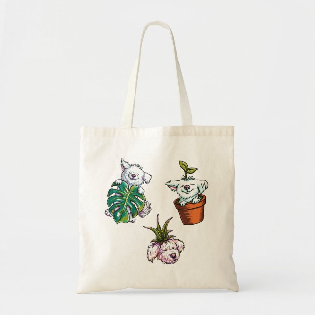 Bolso De Tela Planty Pups: Jack (Frente)