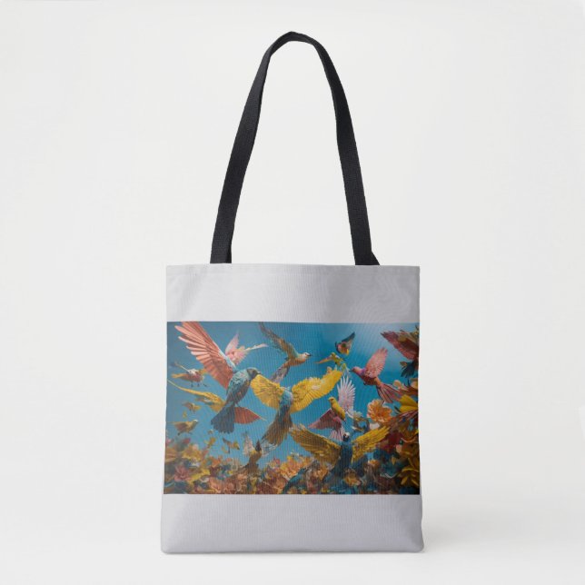 Bolso De Tela Plastic Flight: Dreams in Synthetic Sky (Anverso)