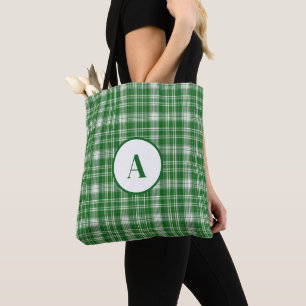 Bolso De Tela Platos blancos y verdes