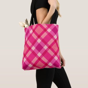 Bolso De Tela Platos modernos de mediados del siglo XX, rosa y v