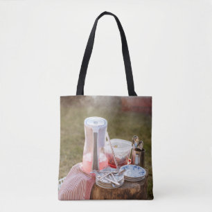 Bolso De Tela Platos y jardinería de cerámica floral plateada y 