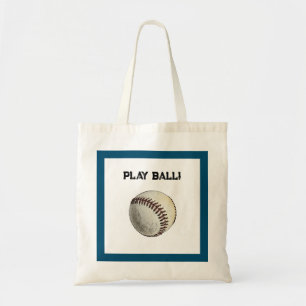 Bolso De Tela Play Ball Baseball Sketch - Deportes Batup