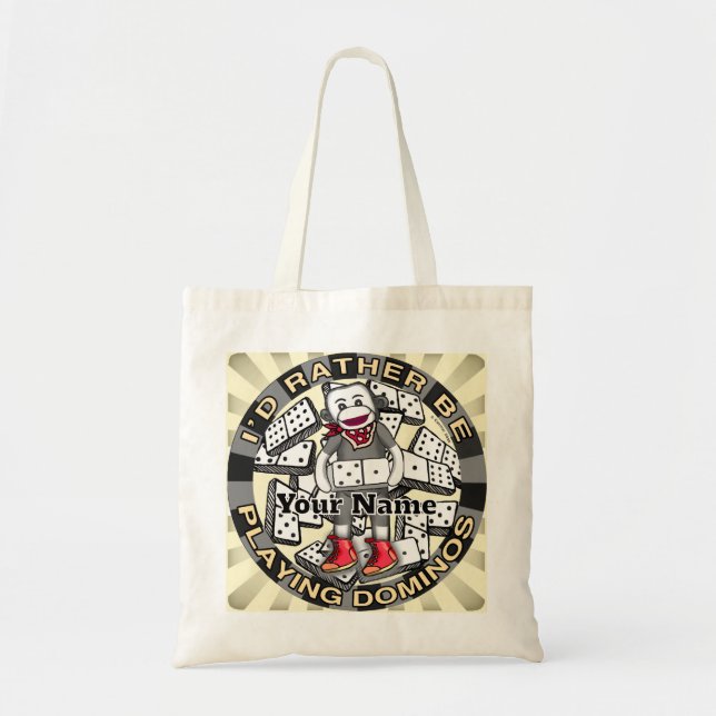 Bolso De Tela Play Dominos  (Frente)