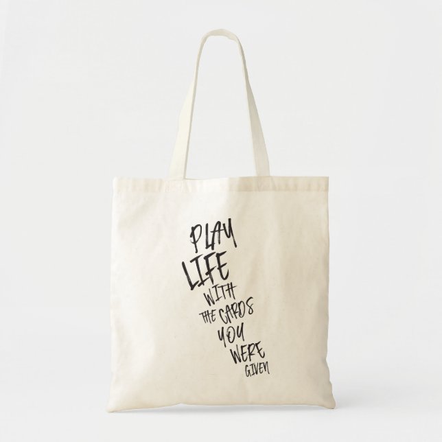 Bolso De Tela Play Life - Motivación de la vida diaria para ella (Frente)