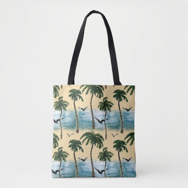 Bolso De Tela Playa acuática, tranquilidad perfecta (Anverso)