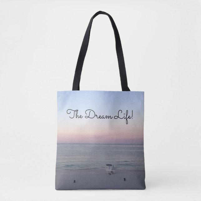 Bolso De Tela Playa Amanecer Oceánico (Anverso)