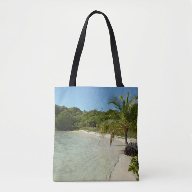 Bolso De Tela Playa Antigua Hermoso Paisaje Tropical (Anverso)