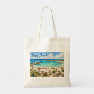 Bolso De Tela Playa Baby Aruba Recuerdo de viaje al Caribe