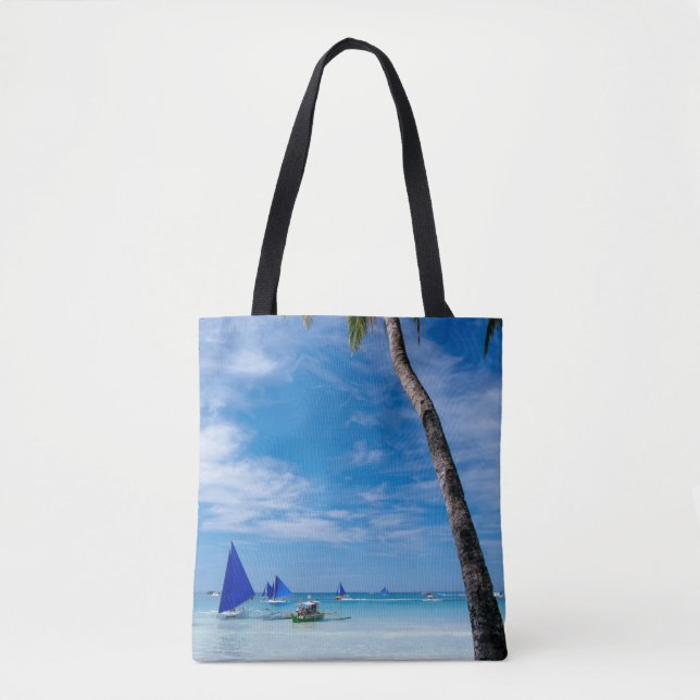 Bolso De Tela Playa blanca el | Boracay, Filipinas (Anverso)
