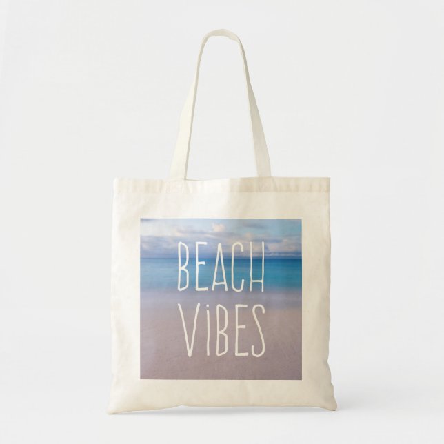 Bolso De Tela Playa con hermosos jardines oceánicos y de arena (Frente)