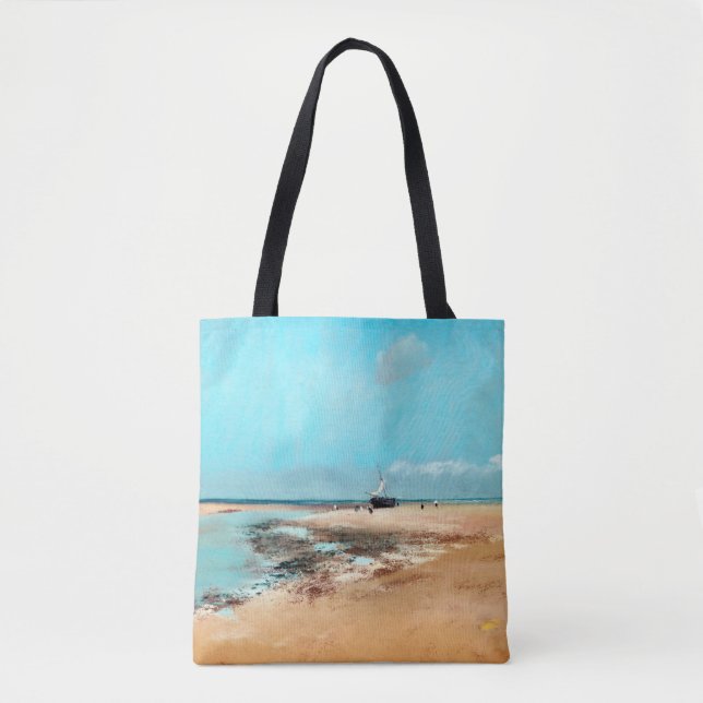 Bolso De Tela Playa de baja marea (boca del río), Edgar Degas (Anverso)