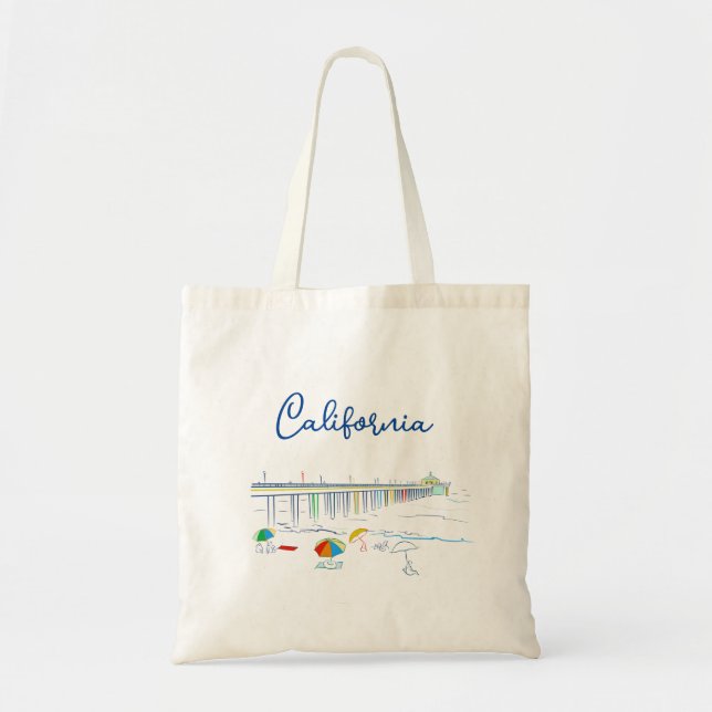 Bolso De Tela Playa de California (Frente)
