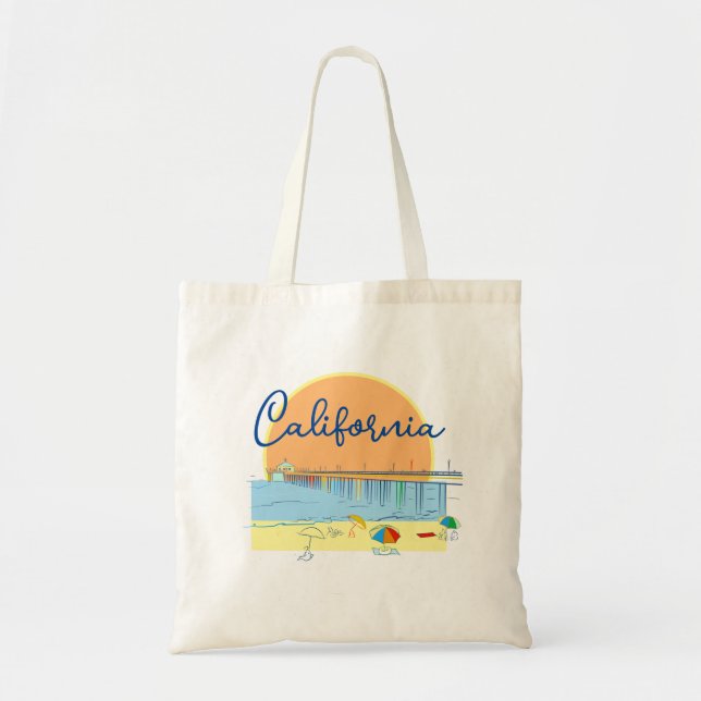 Bolso De Tela Playa de California (Frente)