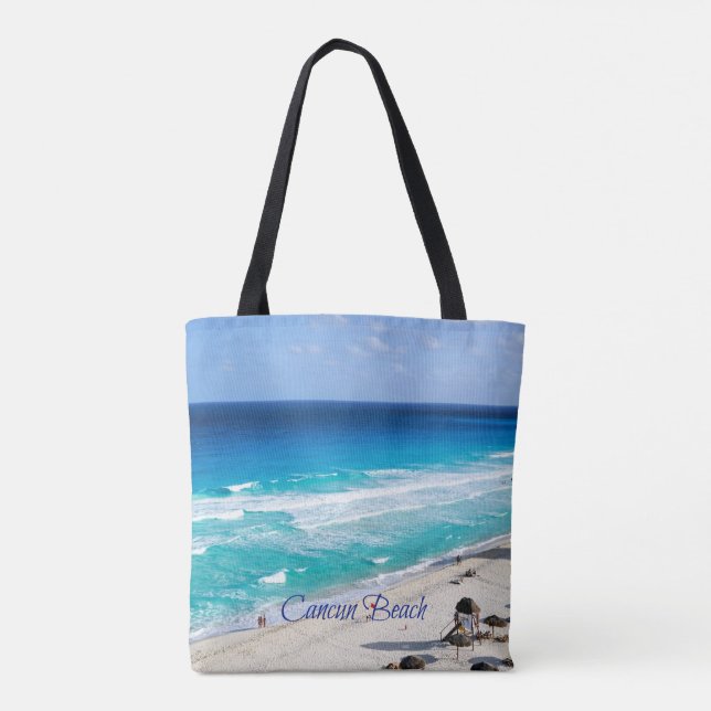 Bolso De Tela Playa de Cancún, México (Reverso)