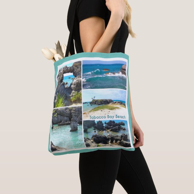 Bolso De Tela Playa de la Bahía del Tabaco, Bermudas (Detalle)