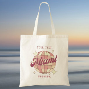 Bolso De Tela Playa de Miami City Florida Retro Vintage