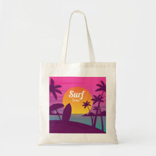 Bolso De Tela Playa de surf morada