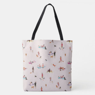 Bolso De Tela PLAYA DE TÍOS Y PERROS Arena Neutral