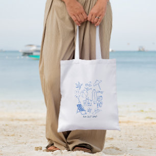 Bolso De Tela Playa del Doodle de la arena de la sal solar