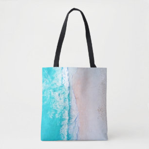 Bolso De Tela Playa del océano, hermoso paisaje, tema de viajes.