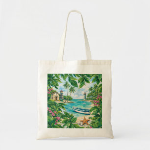 Bolso De Tela Playa Faro Tropical Bayahibe