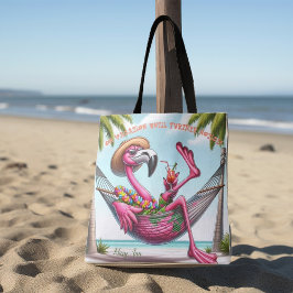 Bolso De Tela Playa Funky Flamingo