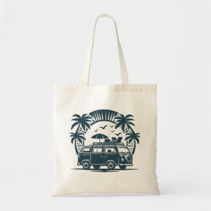 Bolso De Tela Playa negra y blanca de moda para el Ilustracion
