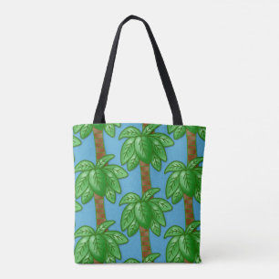 Bolso De Tela Playa Palm Tree Coconut Blue Ocean Sunshine