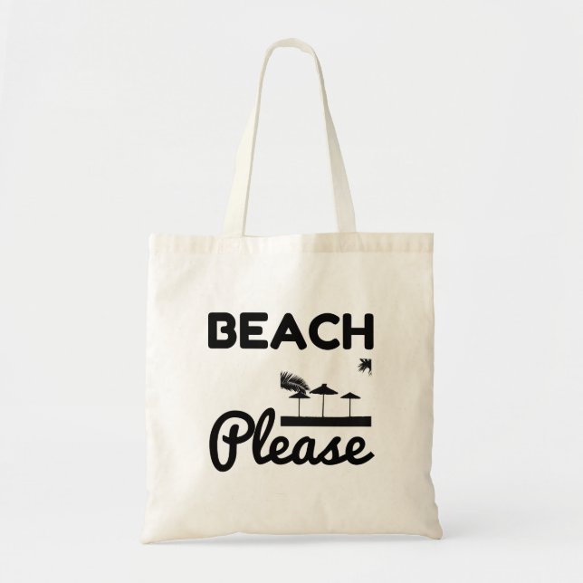 Bolso De Tela Playa, por favor (Frente)