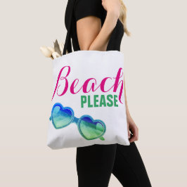 Bolso De Tela Playa por favor bilateral