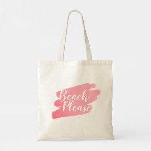 Bolso De Tela Playa Por Favor Rosa Rubor Playa