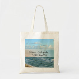 Bolso De Tela Playa Seascape Boda Océano Azul