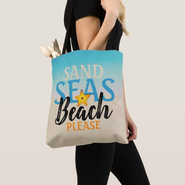 Bolso De Tela Playa Starfish Sand Seas (Detalle)