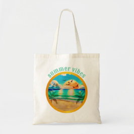 Bolso De Tela Playa Tropical Moderna Palmeras Atardecer Vacacion